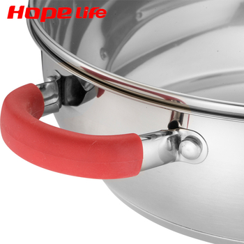 Hot Pot, nehrđajući čelik, trostruko dno, kapacitet 6,1-10 L, stakleni poklopac tipa G