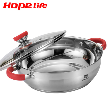 Hot Pot, nehrđajući čelik, trostruko dno, kapacitet 6,1-10 L, stakleni poklopac tipa G