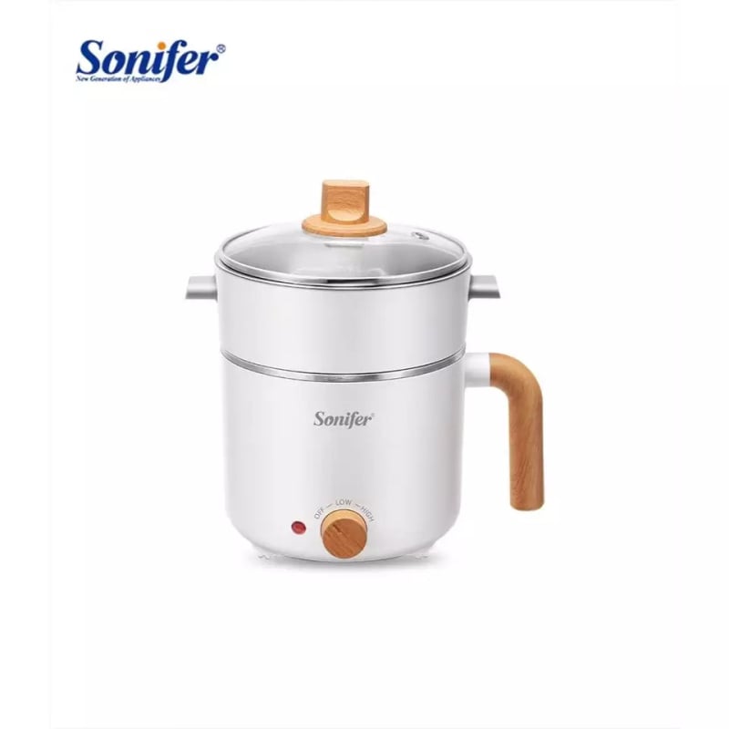 Sonifer 600W неръждаема стомана електрически готварник с контрол на температурата, капацитет 2L, бързо пара, без съд, модел SF-1506