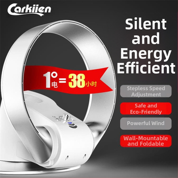 Ventilátor bez lopatiek na podlahe, na stenu alebo na stôl, model SKJ-CR305WD, 24V, 35W, 50Hz, hluk 36–45 dB