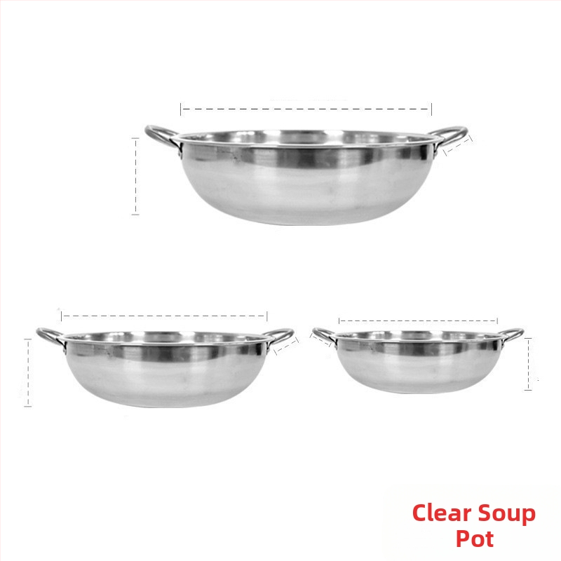 Nerezový Yin-Yang hot pot s rozdelenymi komorami pre dva chute, nepriľnavý povrch, vhodný na indukciu, sklenený kryt