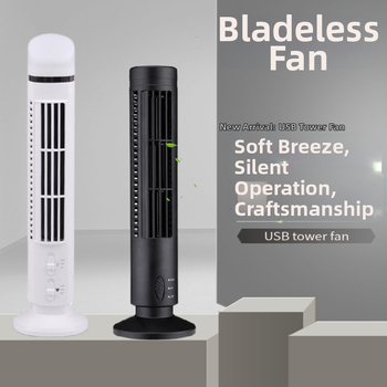 USB napájaný bezlopatkový stolný ventilátor s LED lampou na ochranu očí, prirodzený vietor, 2 rýchlosti