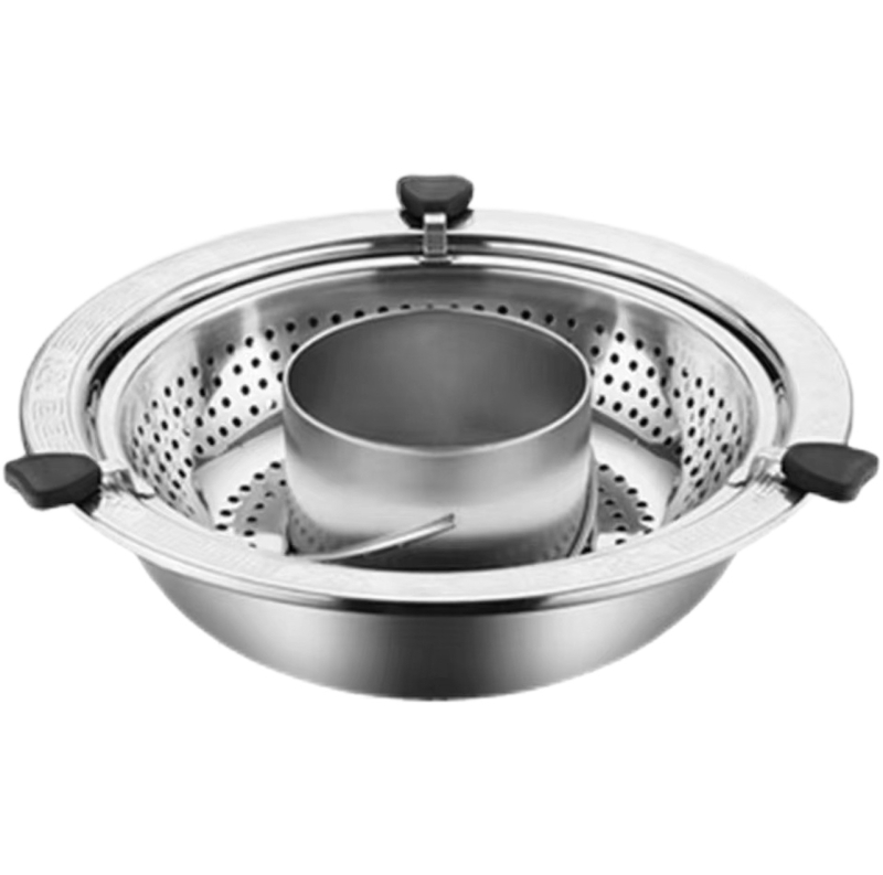 Rotirajući prilagodljivi nehrđajući čelik Mandarin Duck hot pot – 4,1–6 L, donja baza, bez poklopca, marka TAIYANG