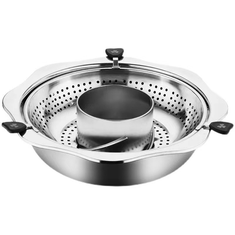 Rotirajući prilagodljivi nehrđajući čelik Mandarin Duck hot pot – 4,1–6 L, donja baza, bez poklopca, marka TAIYANG