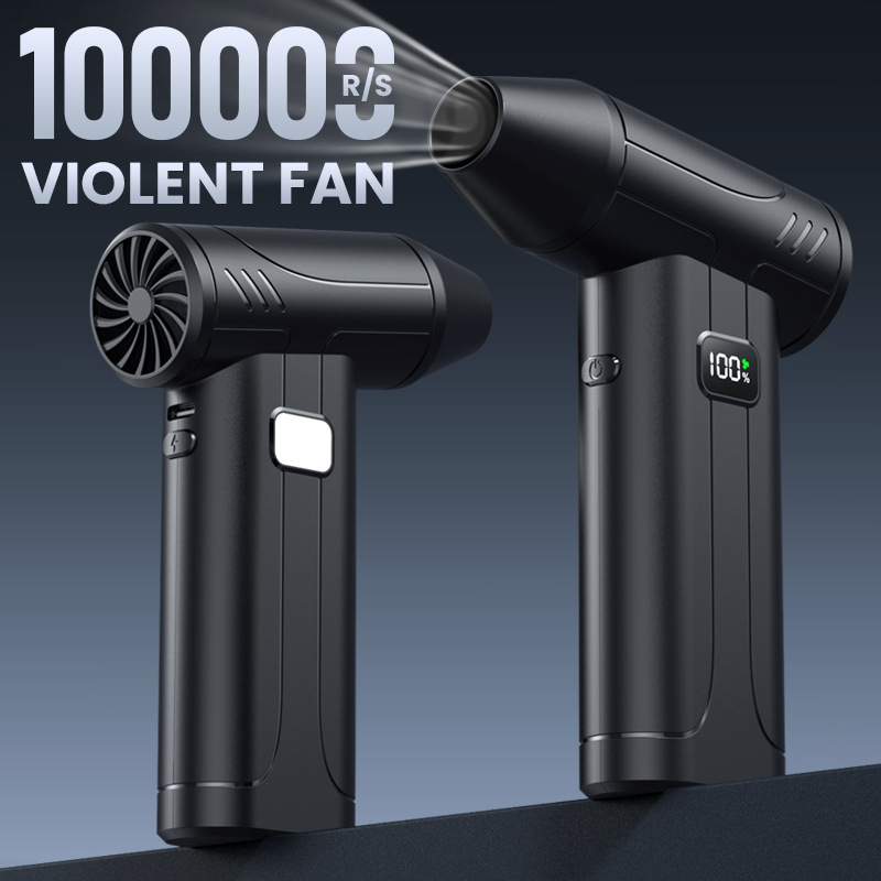 X9 USB ανεμιστήρας με ενσωματωμένη μπαταρία, τουρμπίνο ροή αέρα, 5 ταχύτητες, 2000–4000 mAh, 1–3 ώρες λειτουργίας, θόρυβος 60–70 dB