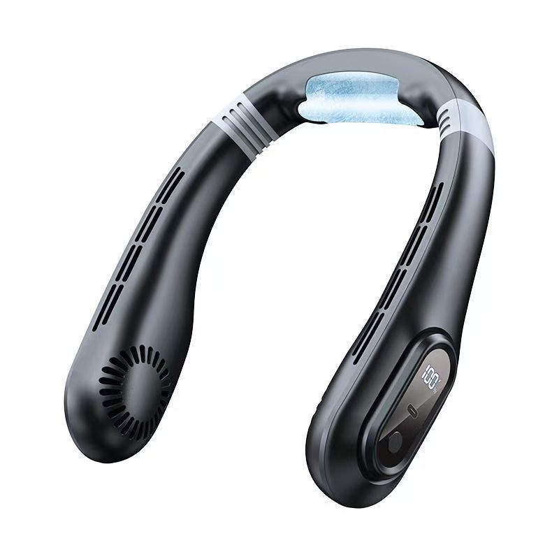J18 ventilator fără lame pentru gât, alimentare USB, baterie încorporată 1200-2000mAh, 3 viteze, motor brushless, portabil pentru exterior