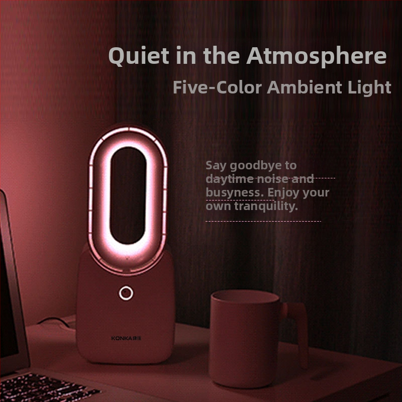 Ventilátor bez lopatiek pre stolný počítač s USB nabíjaním, prenosný a tichý, vstavaná 2500 mAh batéria, 4 rýchlosti