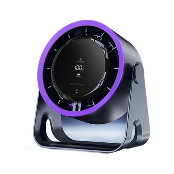 Ventilator de circulație fără palete, pentru birou/fixare pe perete, silențios, încărcare USB, baterie încorporată 4000–6000 mAh, motor brushless, 5 trepte