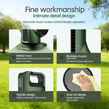 Bezlopatni toranj ventilator s daljinskim upravljanjem, 3 brzine, široki protok zraka