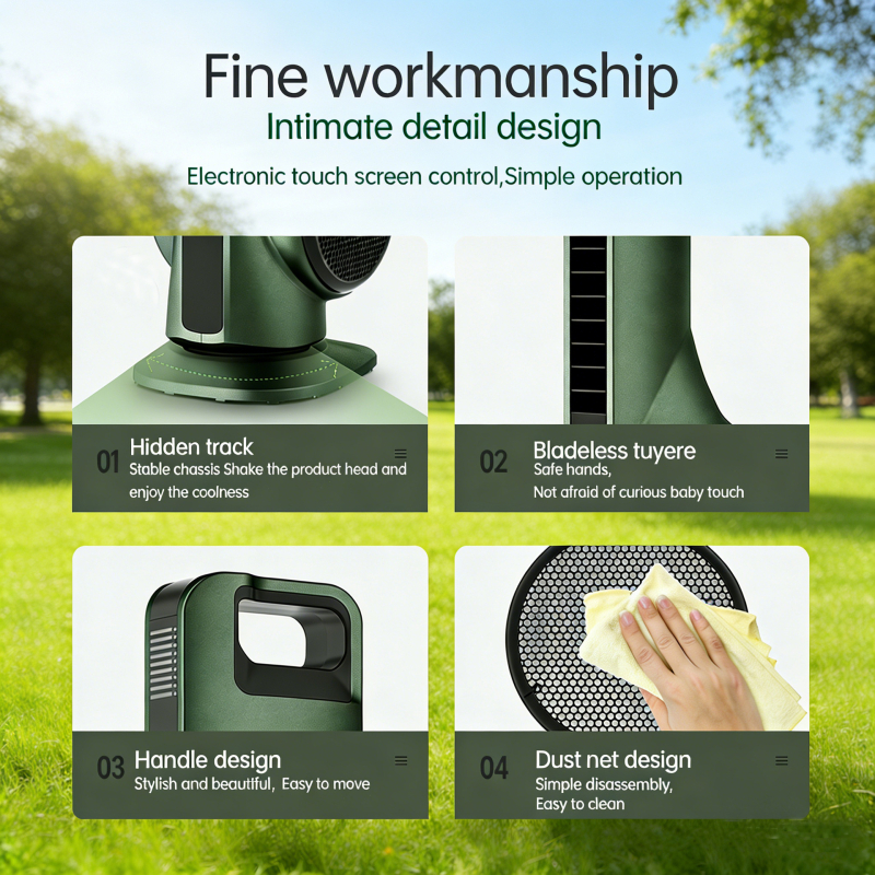 Bezlopatni toranj ventilator s daljinskim upravljanjem, 3 brzine, široki protok zraka