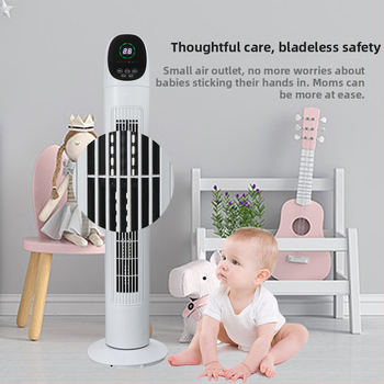 Bezlapatový stĺpový ventilátor QB-T628, 220V, 45W, 50Hz, hluk 40–50 dB, 3 rýchlosti, režimy Natural/Sleep/Normal vietor, mechanické ovládanie, bezkartáčový motor