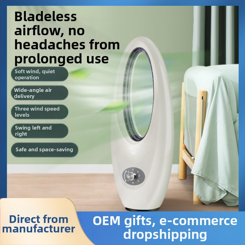 Bezlapatový stĺpový ventilátor QB-T628, 220V, 45W, 50Hz, hluk 40–50 dB, 3 rýchlosti, režimy Natural/Sleep/Normal vietor, mechanické ovládanie, bezkartáčový motor