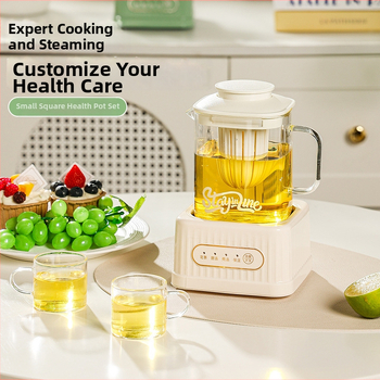 Zdravá kanvička na čaj s digitálnym termostatom, sklenené telo, 500W, model MZS-500B, pre 2-3 osoby