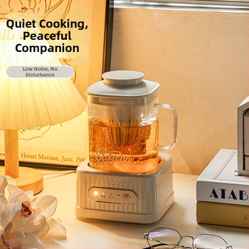 Zdravá kanvička na čaj s digitálnym termostatom, sklenené telo, 500W, model MZS-500B, pre 2-3 osoby