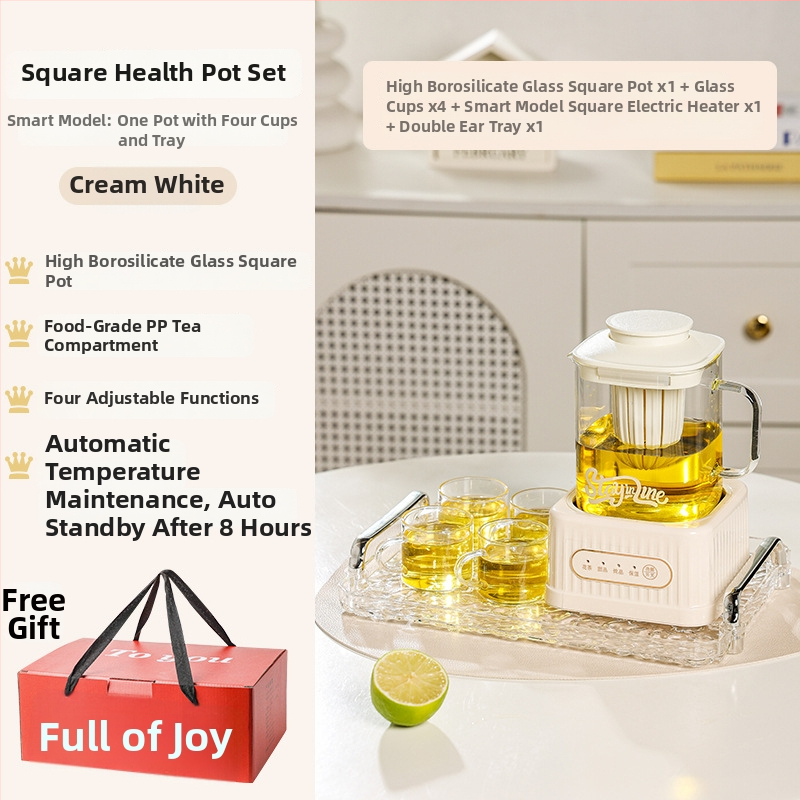 Zdravá kanvička na čaj s digitálnym termostatom, sklenené telo, 500W, model MZS-500B, pre 2-3 osoby