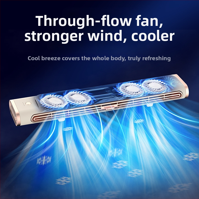 Bez lopatového veža ventilátora pre domáce použitie, USB napájanie, vstavaná batéria 4000mAh, prirodzený vietor, 3 rýchlosti, možno zavesiť na stenu alebo stojan, tichý