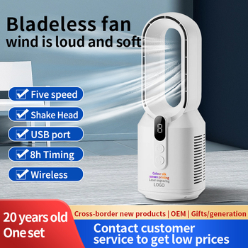 Ventilator bez lopatica za spavaću sobu, prijenosni mini električni ventilator, 5 brzina, 5 W, buka 36–45 dB, napajanje baterijom