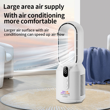 Ventilator bez lopatica za spavaću sobu, prijenosni mini električni ventilator, 5 brzina, 5 W, buka 36–45 dB, napajanje baterijom