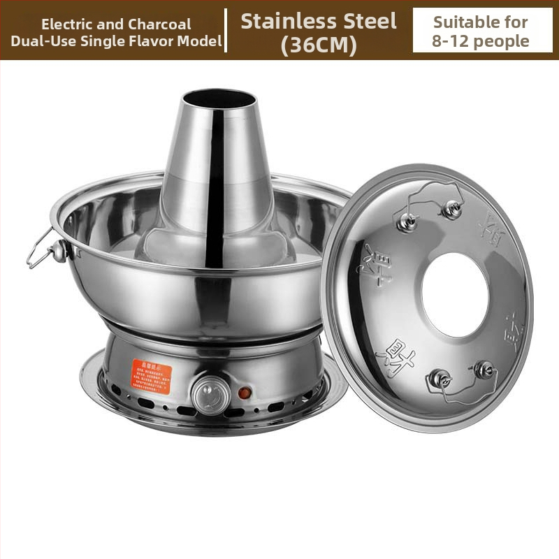 Čínske štýlové hot pot s napodobením medi, nádoba z nehrdzavejúcej ocele 201, objem 2,1–4 l, značka Yaojia le, domáce použitie, bez elektriny