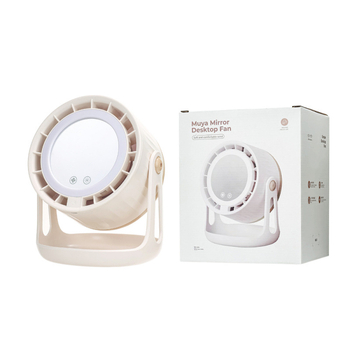 USB επιτραπέζιος ανεμιστήρας με νυχτερινό φως, без λεπίδες τουρμπίνας, ενσωματωμένη μπαταρία 2000–4000 mAh, 5 ταχύτητες, ήσυχος ήχος μέχρι 36 dB, μοτέρ brushless