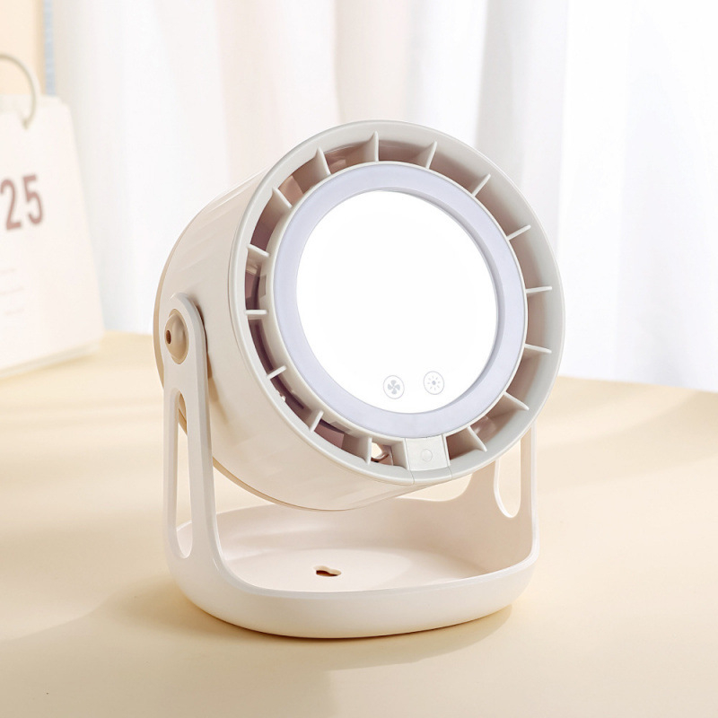 USB επιτραπέζιος ανεμιστήρας με νυχτερινό φως, без λεπίδες τουρμπίνας, ενσωματωμένη μπαταρία 2000–4000 mAh, 5 ταχύτητες, ήσυχος ήχος μέχρι 36 dB, μοτέρ brushless