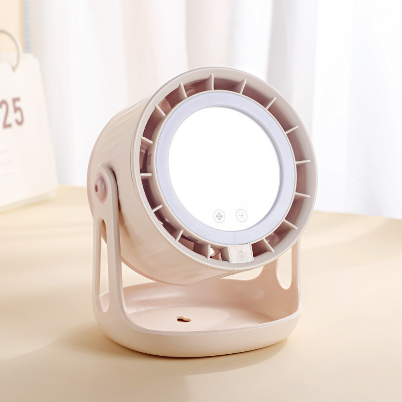 USB επιτραπέζιος ανεμιστήρας με νυχτερινό φως, без λεπίδες τουρμπίνας, ενσωματωμένη μπαταρία 2000–4000 mAh, 5 ταχύτητες, ήσυχος ήχος μέχρι 36 dB, μοτέρ brushless