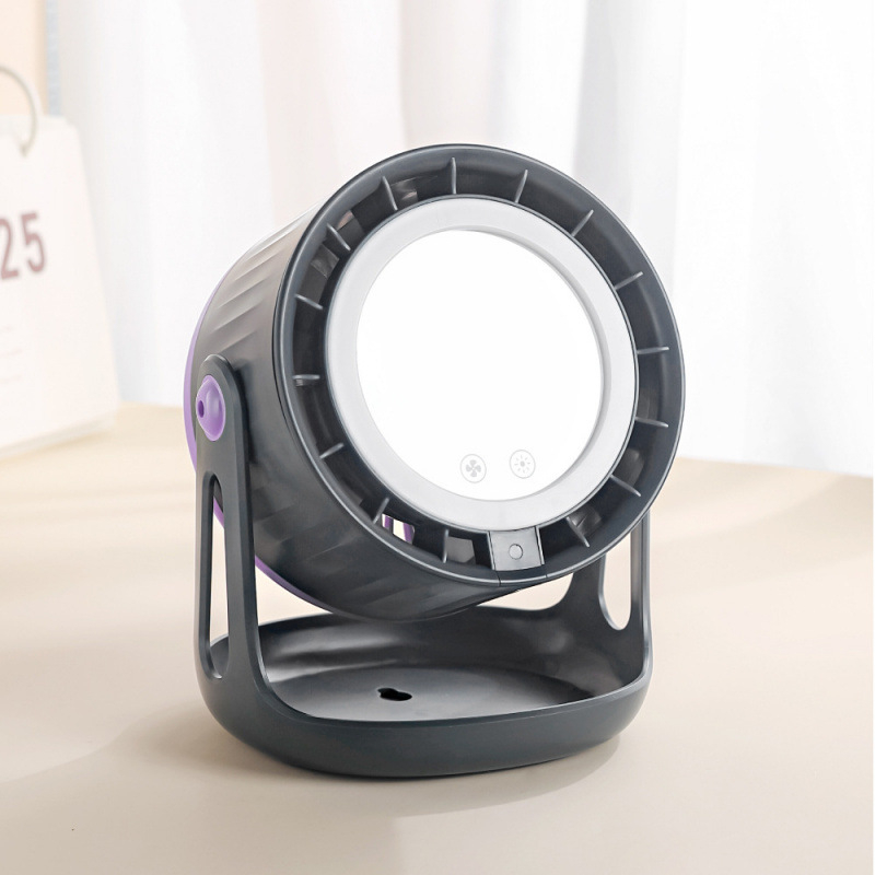 USB επιτραπέζιος ανεμιστήρας με νυχτερινό φως, без λεπίδες τουρμπίνας, ενσωματωμένη μπαταρία 2000–4000 mAh, 5 ταχύτητες, ήσυχος ήχος μέχρι 36 dB, μοτέρ brushless