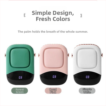 Ventilator fără lame pentru gât și talie, alimentare USB, baterie încorporată 1000–1200 mAh, 3 viteze, autonomie 3–6 ore