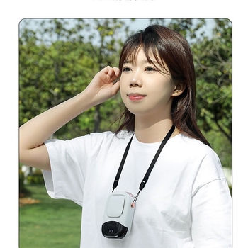 Ventilator fără lame pentru gât și talie, alimentare USB, baterie încorporată 1000–1200 mAh, 3 viteze, autonomie 3–6 ore