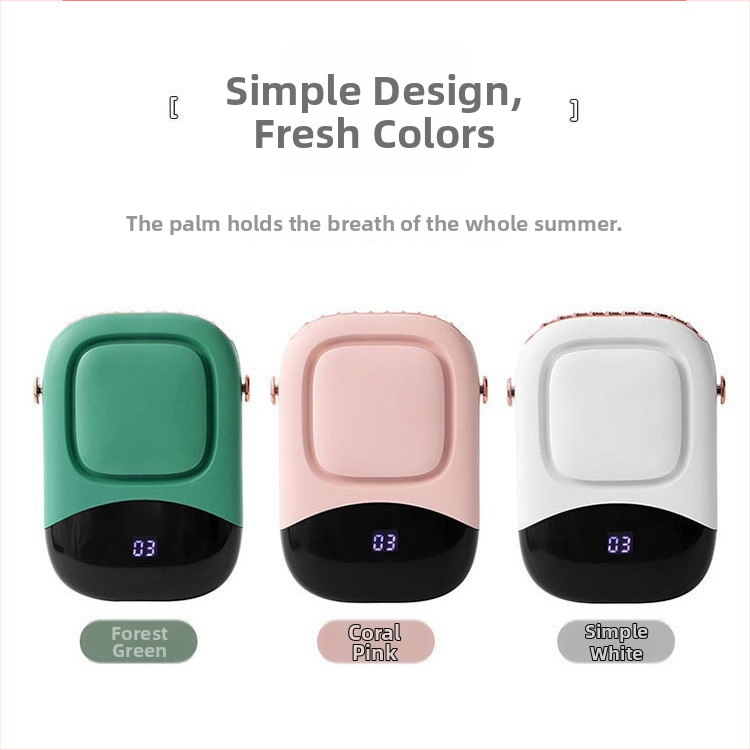 Ventilator fără lame pentru gât și talie, alimentare USB, baterie încorporată 1000–1200 mAh, 3 viteze, autonomie 3–6 ore