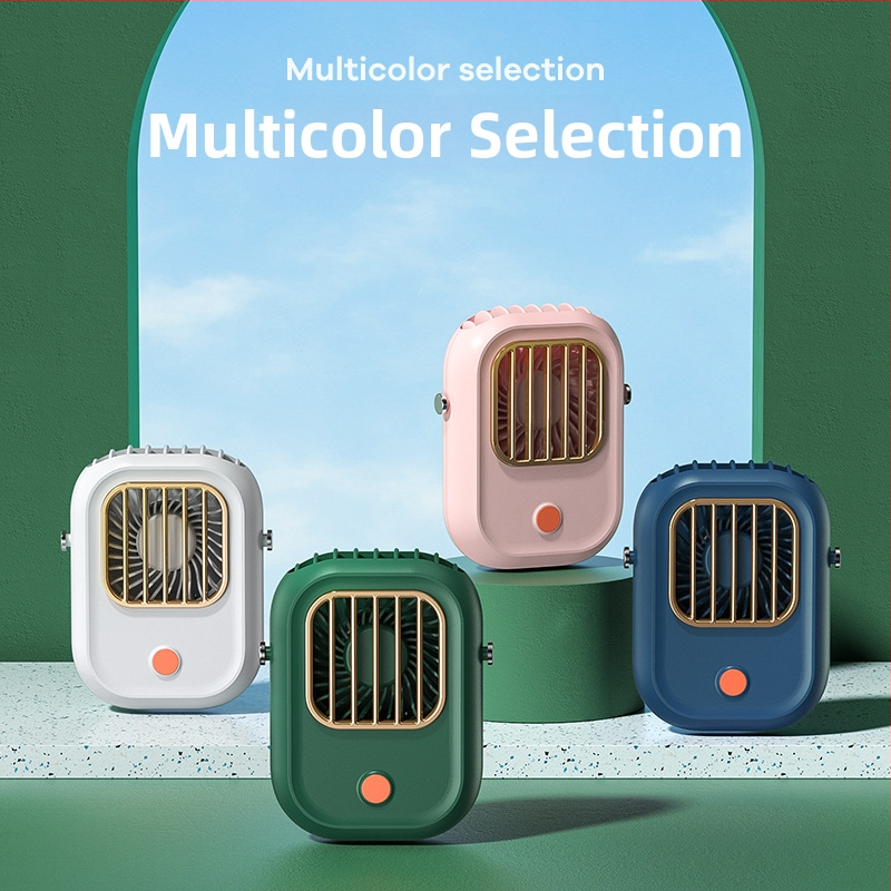 Ventilator pentru gât cu baterie încorporată, încărcare USB, motor brushless, 6 palete, 3 viteze