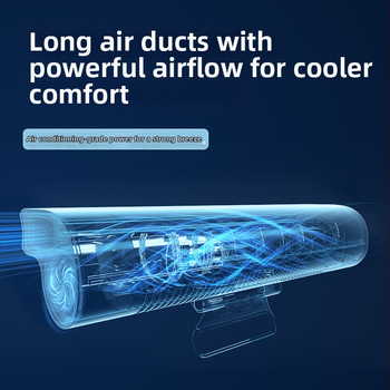 Klip-on bezlopatkový ventilátor s čističom vzduchu a zápornými iónmi, káblové ovládanie, 4 rýchlosti, 5V 5W