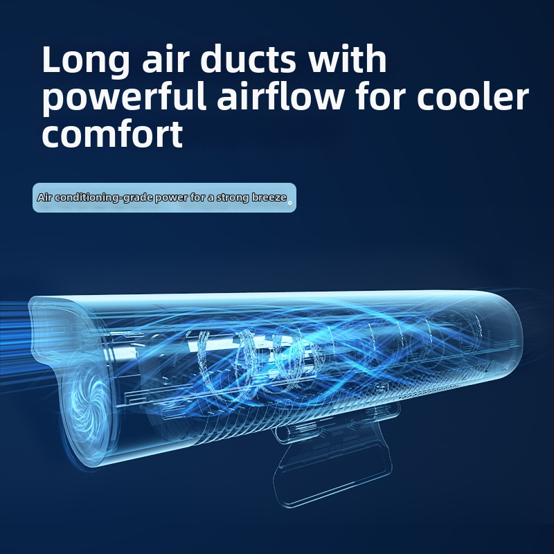 Klip-on bezlopatkový ventilátor s čističom vzduchu a zápornými iónmi, káblové ovládanie, 4 rýchlosti, 5V 5W