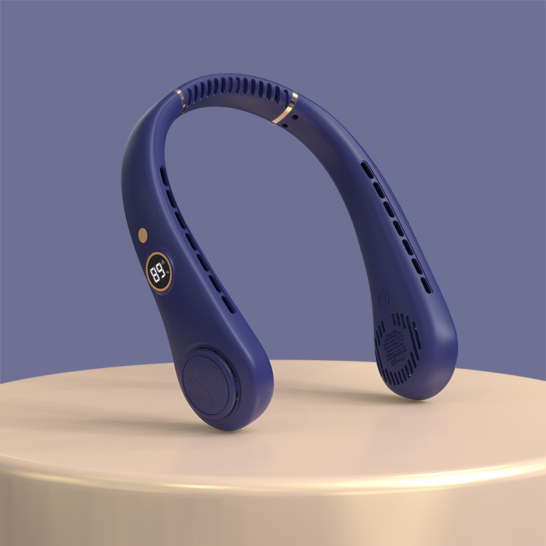 bladeless neck fan, 5-ρυθμίσεις ταχύτητας, ενσωματωμένη μπαταρία 2000–4000 mAh, τροφοδοσία USB, χαμηλός θόρυβος 36–45 dB
