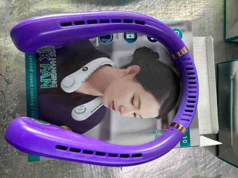 bladeless neck fan, 5-ρυθμίσεις ταχύτητας, ενσωματωμένη μπαταρία 2000–4000 mAh, τροφοδοσία USB, χαμηλός θόρυβος 36–45 dB