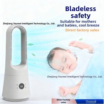 Ventilátor bez lopatiek so stojanom s dotykovým displejom, osciláciou a diaľkovým ovládaním; 220V 50Hz, 30W, bezkefový motor