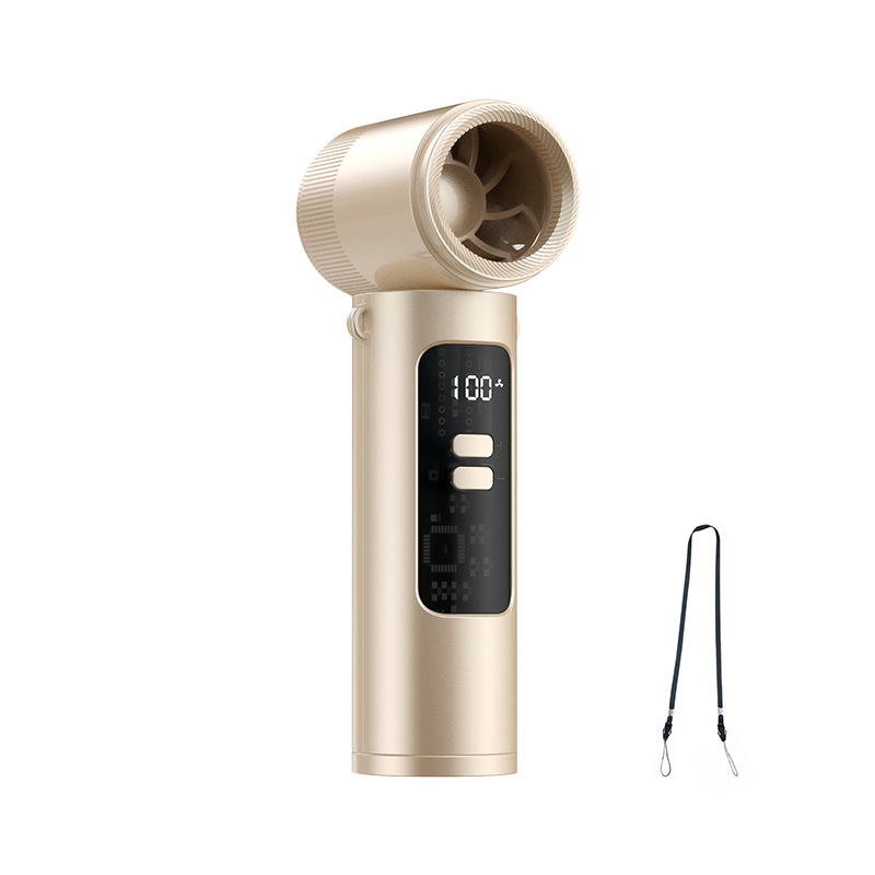 Prijenosni bezlopatni turbinski ventilator s kaišem za vrat, sklopni, 5 brzina, ugrađena baterija 2000–4000 mAh, buka 45–50 dB
