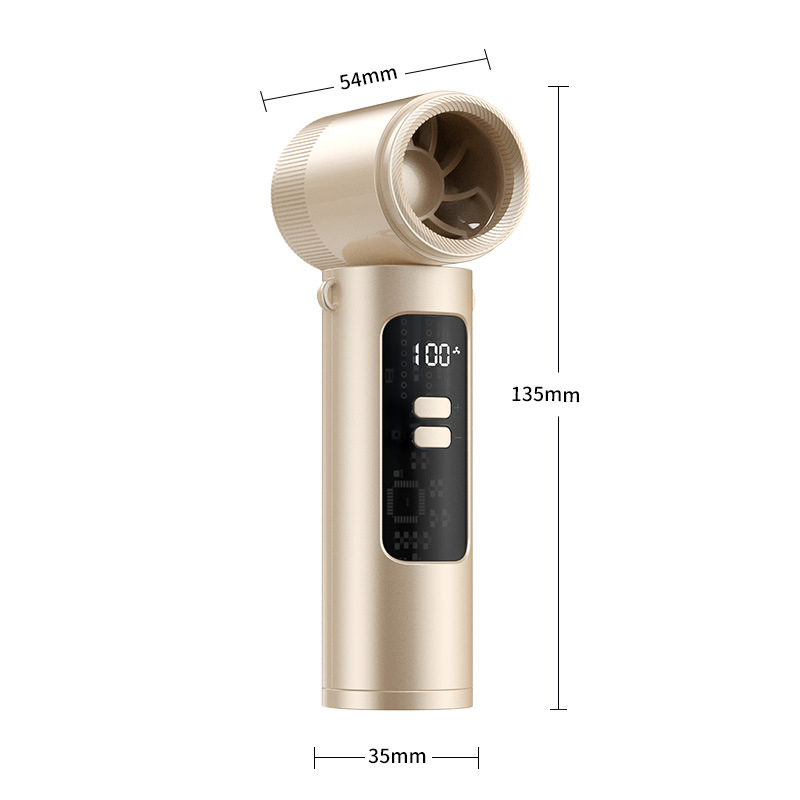 Prijenosni bezlopatni turbinski ventilator s kaišem za vrat, sklopni, 5 brzina, ugrađena baterija 2000–4000 mAh, buka 45–50 dB