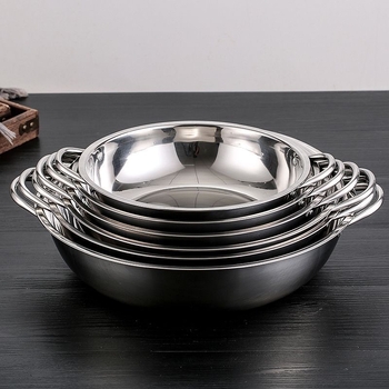 Hot pot od 304 nehrđajućeg čelika, debeli dizajn, staklena poklopac, model WF-XFY1, kapacitet 2,1–4 l, masa 1,5 kg