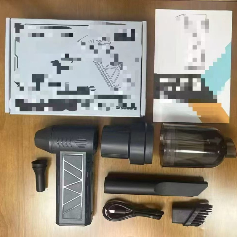 Ručni USB ventilator s brushless motorom, ugrađena baterija 2000–4000mAh, LED svjetlo i 4 brzine zraka