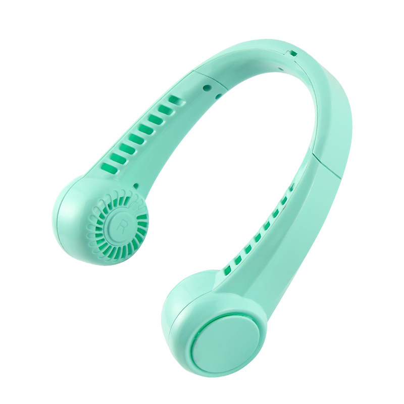 Ventilator za vrat, USB punjiv, ugrađena baterija 1200–2000 mAh, 3 brzine, bez lopatica