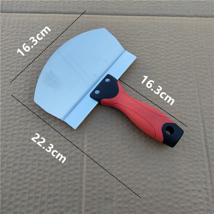 Spatulă curbată pentru ipsos din oțel inoxidabil, mâner din plastic, pentru tencuiri