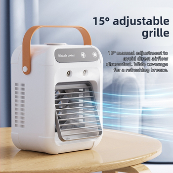 Ventilator de birou fără palete cu alimentare USB, umidificator încorporat și ceață, 3 viteze, baterie încorporată 2000–4000 mAh