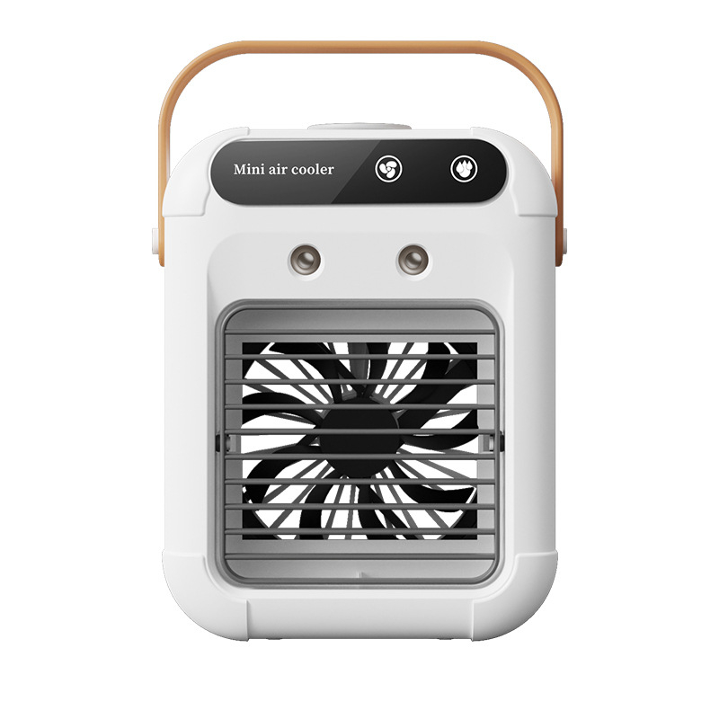 Ventilator de birou fără palete cu alimentare USB, umidificator încorporat și ceață, 3 viteze, baterie încorporată 2000–4000 mAh