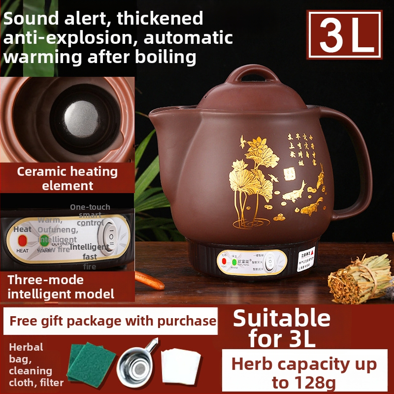 Keramická odvarová nádoba OFN01, 2-3 L, 220V, 450W, KSD skokový termostat, ovládanie tlačidlom, pre 1 osobu