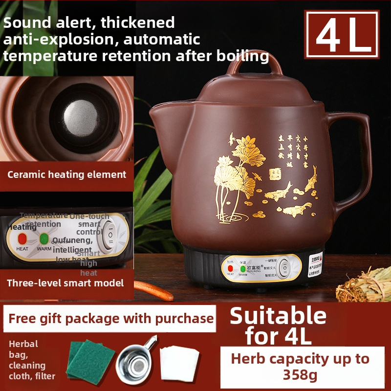 Keramická odvarová nádoba OFN01, 2-3 L, 220V, 450W, KSD skokový termostat, ovládanie tlačidlom, pre 1 osobu