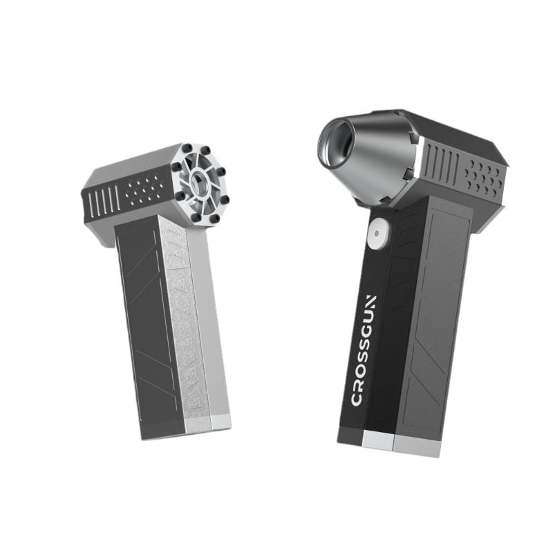 CROSSGUN Ručni turbo ventilator s 4 brzine, 120W, 12V, ugrađena baterija 1000–1200mAh, funkcija usisavanja