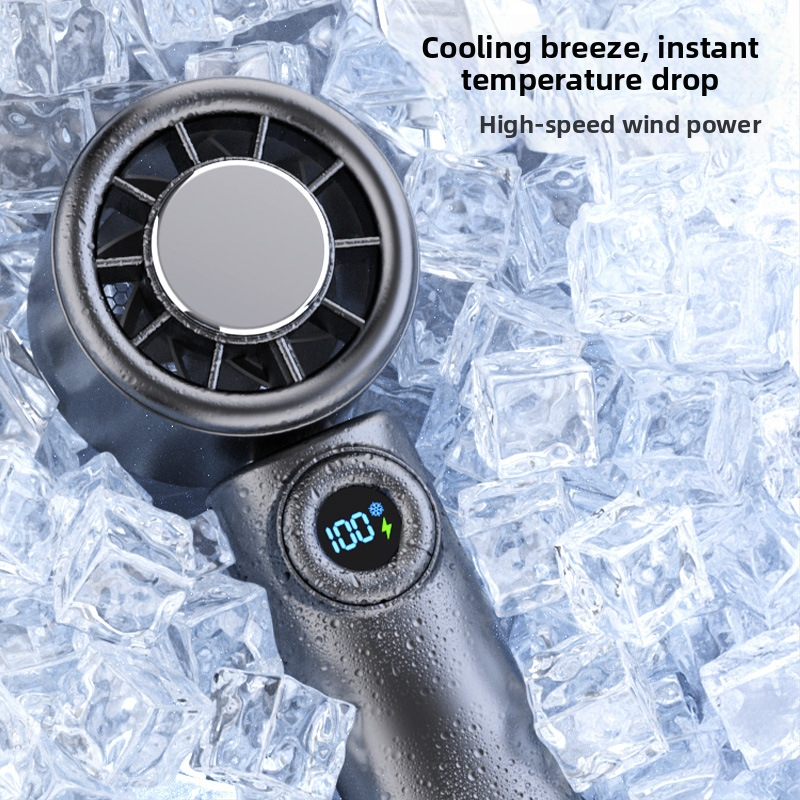 Sklopivi bezlopatni ventilator za vrat i ruku s ledenim hlađenjem, ugrađena baterija 4000mAh, radno vrijeme 2–7h, USB napajanje