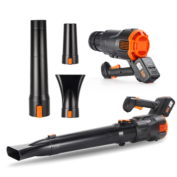 Suﬂant de aer portabil alimentat cu baterie litiu reîncărcabilă, 21V, interval de tensiune AC/DC ≤50V, pentru curățarea prafului, zăpezii și frunzelor