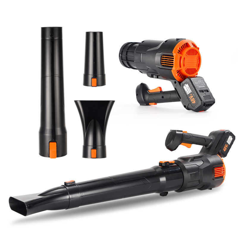 Suﬂant de aer portabil alimentat cu baterie litiu reîncărcabilă, 21V, interval de tensiune AC/DC ≤50V, pentru curățarea prafului, zăpezii și frunzelor